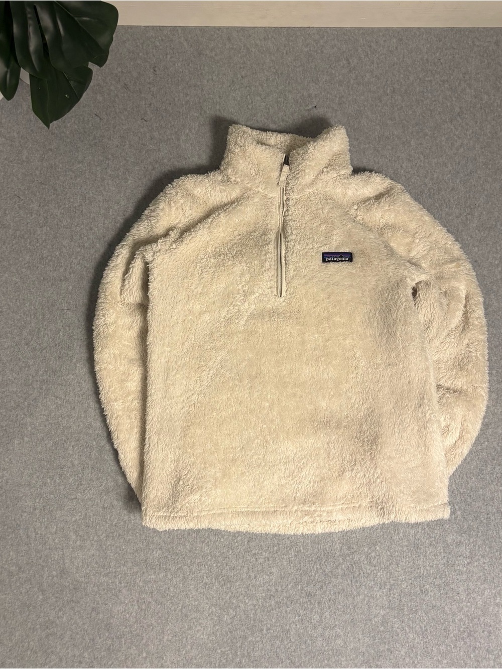 Patagonia Cream Sherpa Half-Zip Pullover